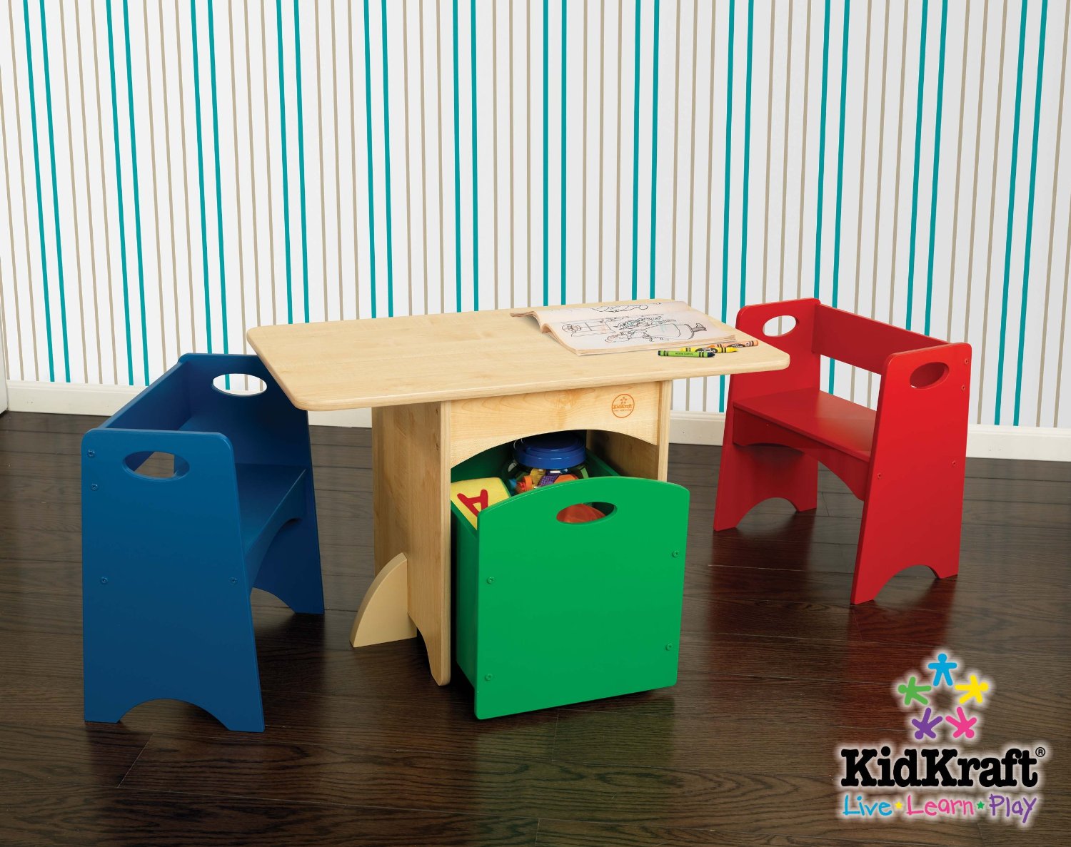 kidkraft table with storage