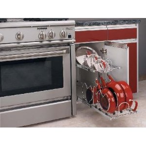 two tier cookware organizer